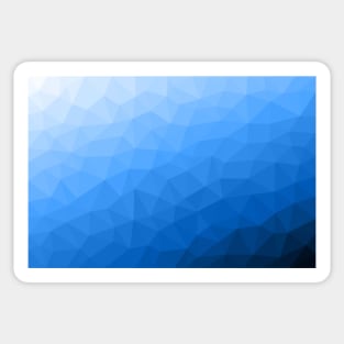 Light blue gradient geometric mesh pattern Triangle Sticker